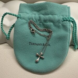 Tiffany & Co. Elsa Peretti 925 Sterling Silver Cross Chain Necklace